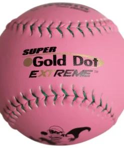 Worth Pink 12" ISA Super Gold Dot 44/400 Slowpitch Softballs (Dozen): WIS12CP