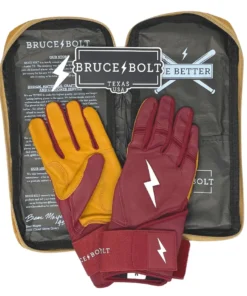 Bruce Bolt PREMIUM PRO Long Cuff Batting Gloves: Maroon -wp populaire magasin premium pro long cuff batting gloves maroon brucebolt 551411