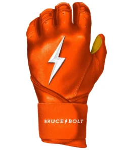 Bruce Bolt PREMIUM PRO Long Cuff Batting Gloves: Orange -wp populaire magasin premium pro long cuff batting gloves orange brucebolt 129041