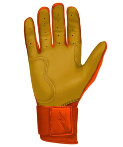 Bruce Bolt PREMIUM PRO Long Cuff Batting Gloves: Orange -wp populaire magasin premium pro long cuff batting gloves orange brucebolt 813600