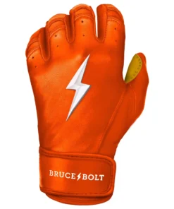 Bruce Bolt PREMIUM PRO Short Cuff Batting Gloves: Orange -wp populaire magasin premium pro short cuff batting gloves orange brucebolt 128747