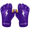 Bruce Bolt PREMIUM PRO Short Cuff Batting Gloves: Purple -wp populaire magasin premium pro short cuff batting gloves purple brucebolt 588698