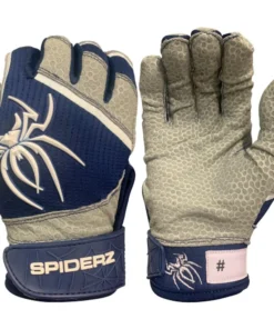 2022 Spiderz PRO Model Batting Gloves: Navy Blue/White