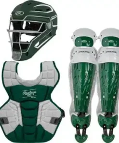 Rawlings Intermediate Dark Green VELO 2.0 Catcher's Gear Box Set: CSV2I-DG/W