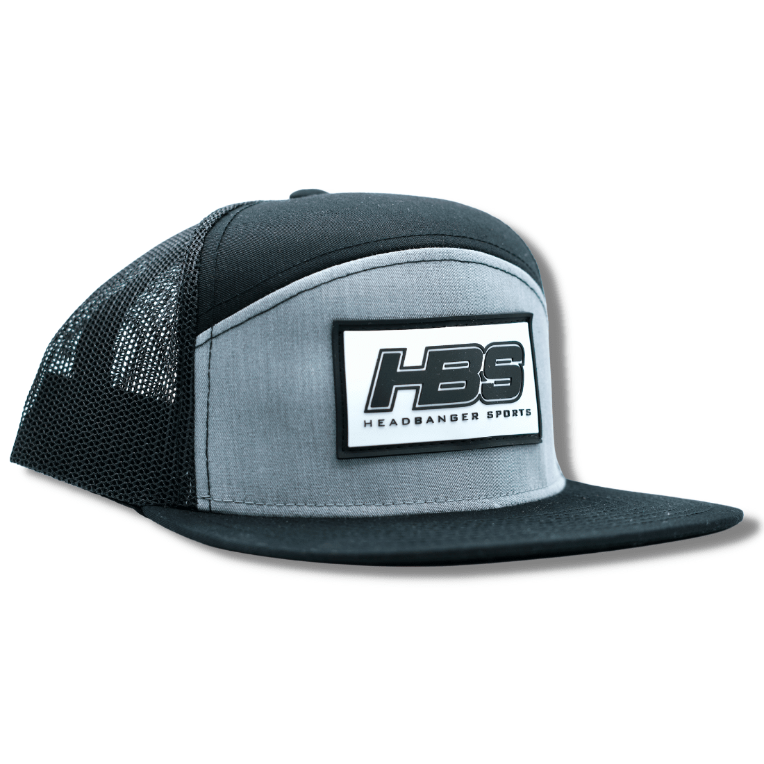 HB Sports Headbanger Sports Lifestyle Pacific P787 6-Panel Arch Snapback Hat: Black / Heather Grey 7 HB Sports Headbanger Sports Lifestyle Pacific P787 6-Panel Arch Snapback Hat: Black / Heather Grey - Image 5
