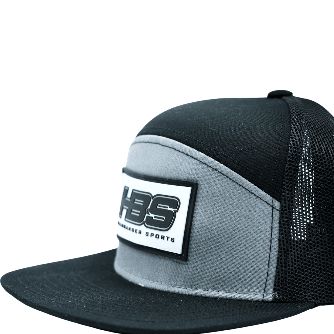 HB Sports Headbanger Sports Lifestyle Pacific P787 6-Panel Arch Snapback Hat: Black / Heather Grey 9 HB Sports Headbanger Sports Lifestyle Pacific P787 6-Panel Arch Snapback Hat: Black / Heather Grey - Image 7