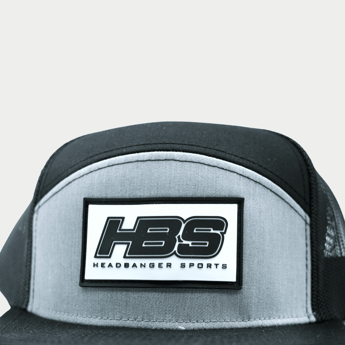 HB Sports Headbanger Sports Lifestyle Pacific P787 6-Panel Arch Snapback Hat: Black / Heather Grey 11 HB Sports Headbanger Sports Lifestyle Pacific P787 6-Panel Arch Snapback Hat: Black / Heather Grey - Image 9