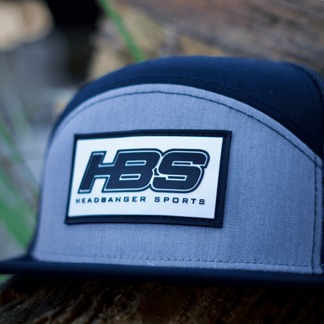 HB Sports Headbanger Sports Lifestyle Pacific P787 6-Panel Arch Snapback Hat: Black / Heather Grey 5 HB Sports Headbanger Sports Lifestyle Pacific P787 6-Panel Arch Snapback Hat: Black / Heather Grey - Image 3