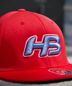 HB Sports Headbanger Sports Exclusive I8508 Flexfit Aerated Performance Hat: Red / Carolina Blue