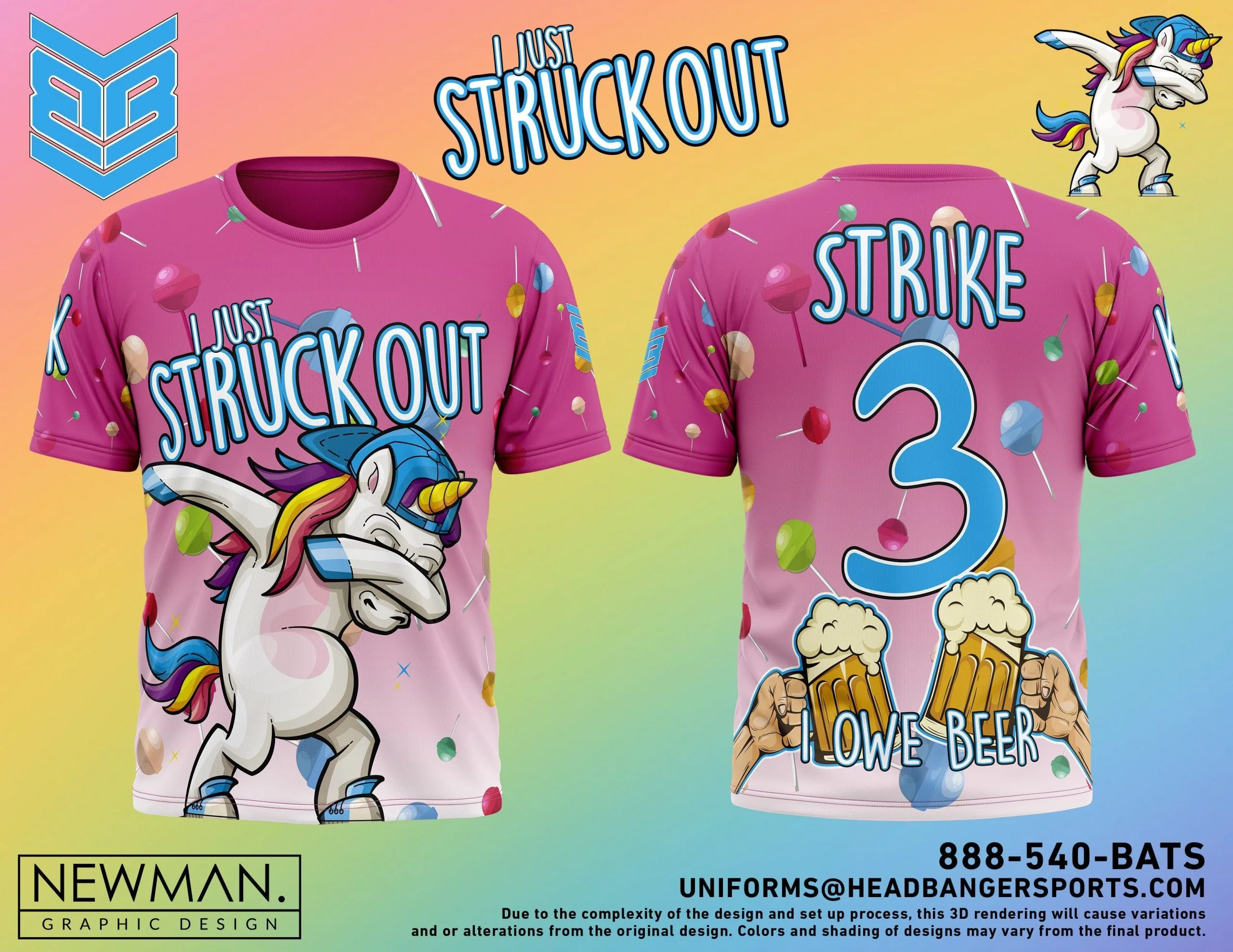 HB Sports Banger Brand " I Just Struck Out " SS Jersey 3 HB Sports Banger Brand " I Just Struck Out " SS Jersey