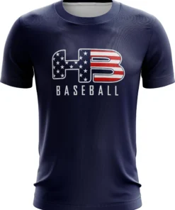 Headbanger Sports Exclusive " HB Sports Baseball" Short Sleeve Jersey -wp populaire magasin Baseball Navy scaled