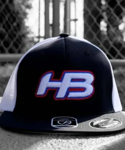 HB Sports Headbanger Sports I8501 Cap America Flexfit Performance Trucker Mesh Back Hat: Black / White / RWB
