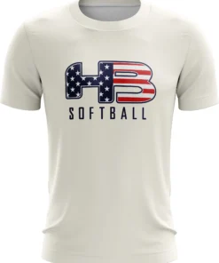 Headbanger Sports Exclusive " HB Sports Softball" Short Sleeve Jersey -wp populaire magasin CreamSoftball