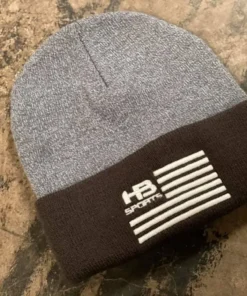 HB Sports American Flag Logo Two-Tone Cuff Beanies: Graphite
