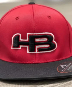 HB Sports Exclusive ES474 Fitted Baseball And Softball Hat: "Red Hat"