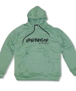 HB Sports Inc. Headbanger Sports Performance Fleece Line Hoodie W/ Kangaroo Pocket: Seafoam Green