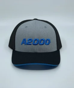 WILSON A2000 FLEX FIT HAT: BLACK / HEATHER GRAY