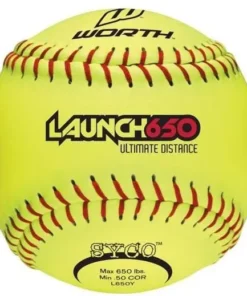 Worth 12" Launch 650 Ultimate Distance Slowpitch Softballs (Dozen): L650Y