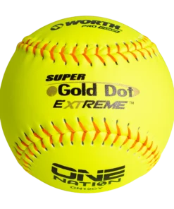 Worth 12" One Nation Super Gold Dot Extreme Slowpitch Softballs (One Dozen): ON12CY