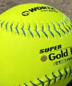 Worth 12" Super Gold Dot PRO M USSSA Slowpitch Softballs (Dozen): UM12CY -wp populaire magasin PhotoMar11 121056PM scaled