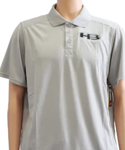 HB Sports Logo New Balance Light Grey Performance Tech Polo: TMMT706