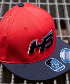 HB Sports Headbanger Sports I8503 Cap America Flexfit Perforated Performance Hat: Red & Black -wp populaire magasin Red2