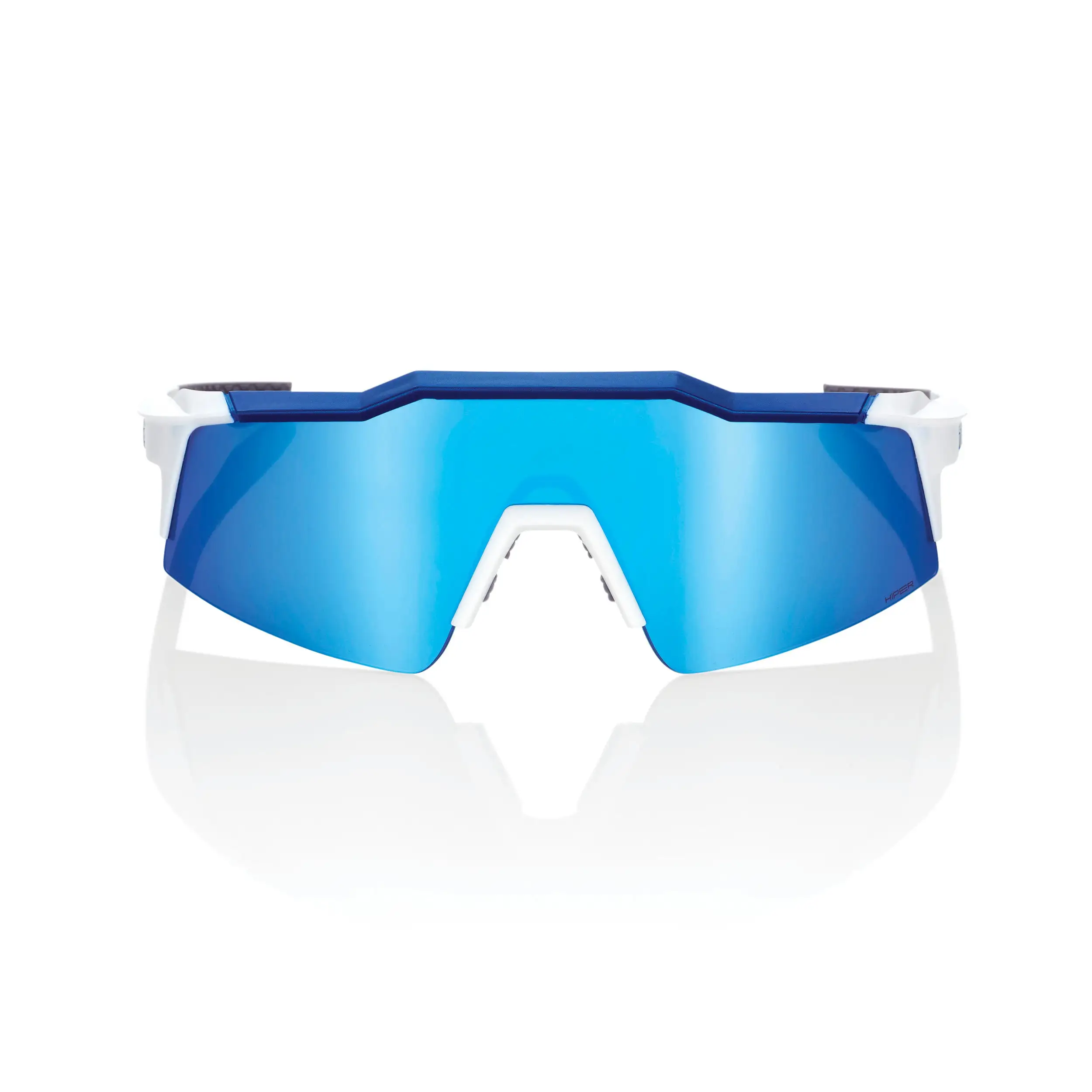 100% SPEEDCRAFT SL Matte White - HiPER Blue Multilayer Mirror Lens 4 100% SPEEDCRAFT SL Matte White - HiPER Blue Multilayer Mirror Lens - Image 2