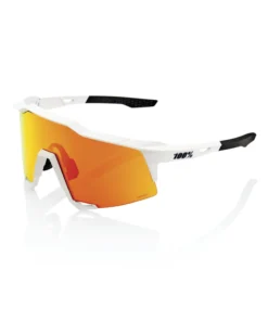 100% SPEEDCRAFT Sunglasses Soft Tact Off White - HiPER Red Multilayer Mirror Lens
