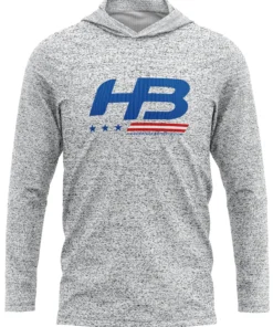 HB Sports Headbanger Sports Exclusive Ultra Lightweight Long Sleeve Hoodies: Stars & Bars -wp populaire magasin WhiteHeather scaled