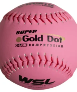 Worth Pink 12" WSL Super Green Dot 47/400 Slowpitch Softballs (Dozen): WPS12WSLC