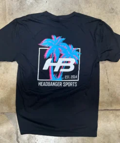 HB Sports Inc. HB Lifestyle Active Wear Men's T-Shirt: Palm Trees (Black)